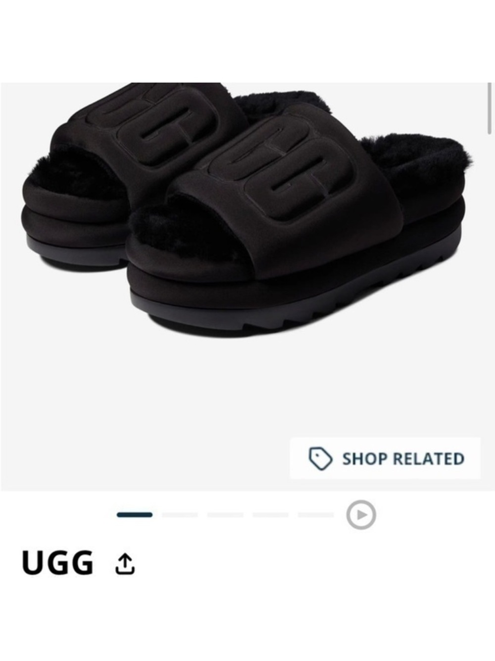 UGG Women’s Maxi Graphic Slide Slippers women’s size 9